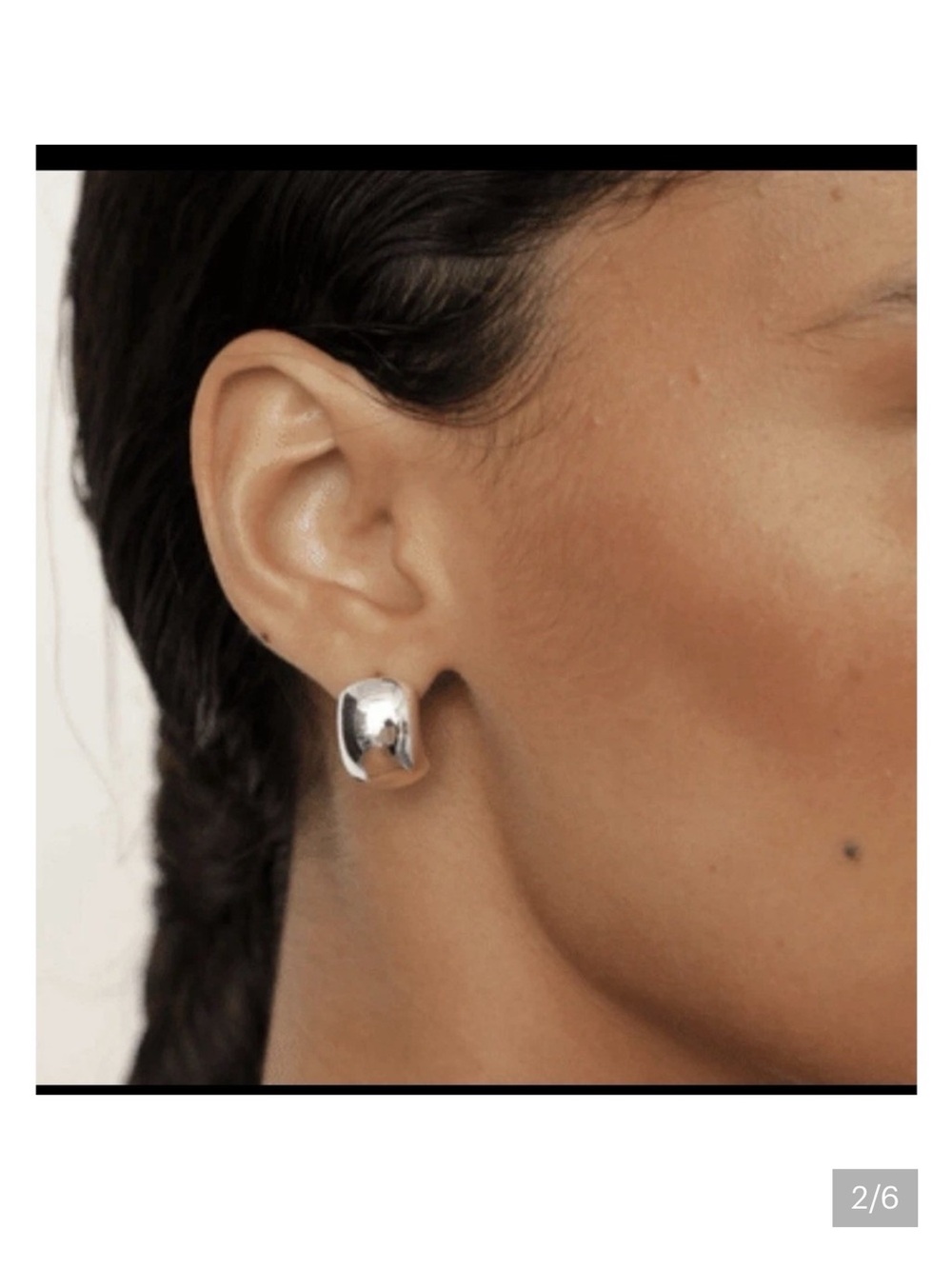 Heaven Mayhem Ky Hoop Earrings in Silver new in box
